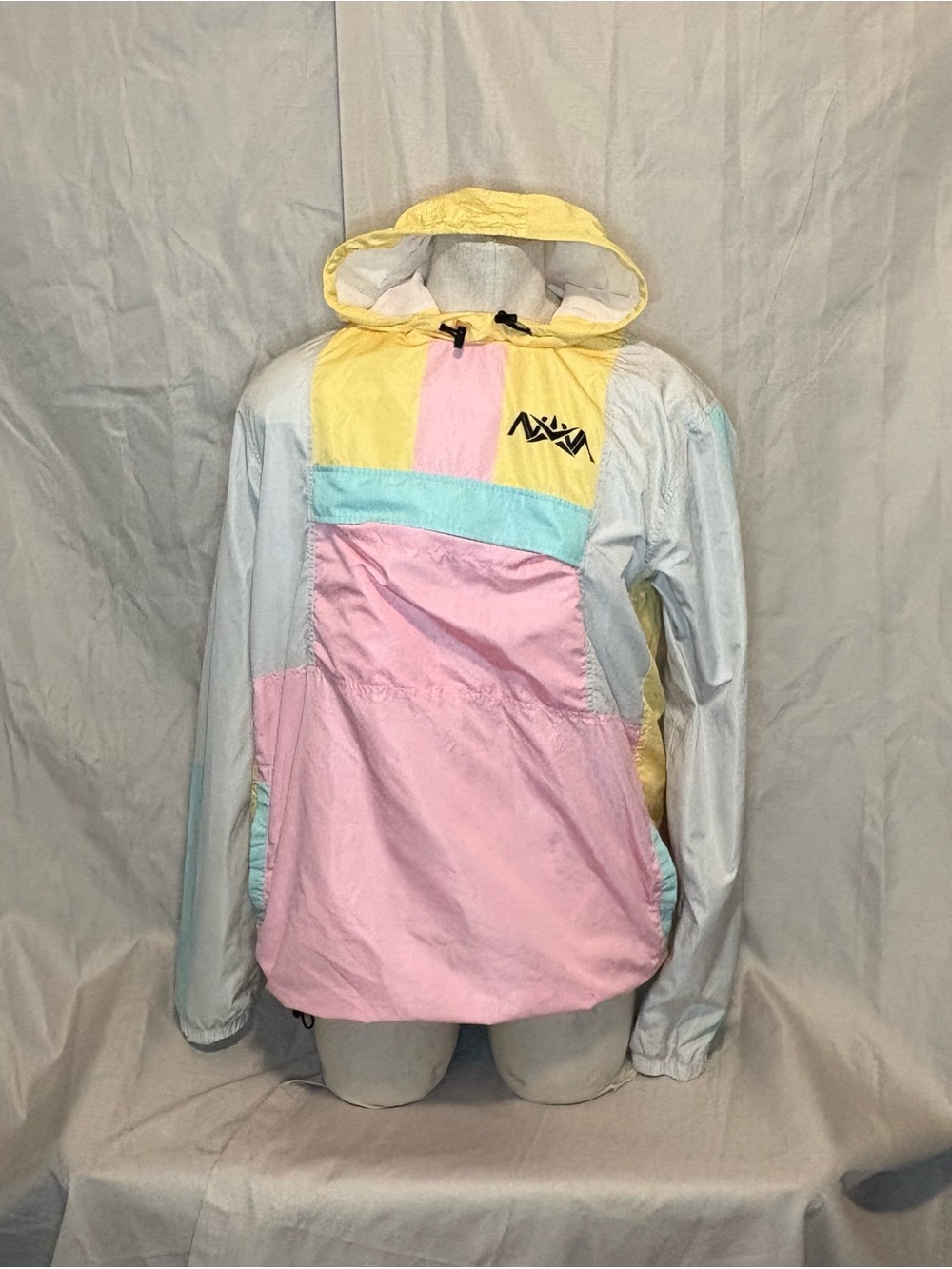 Ripndip Pastel Colorblock Hooded Windbreaker in Yellow Pink Blue